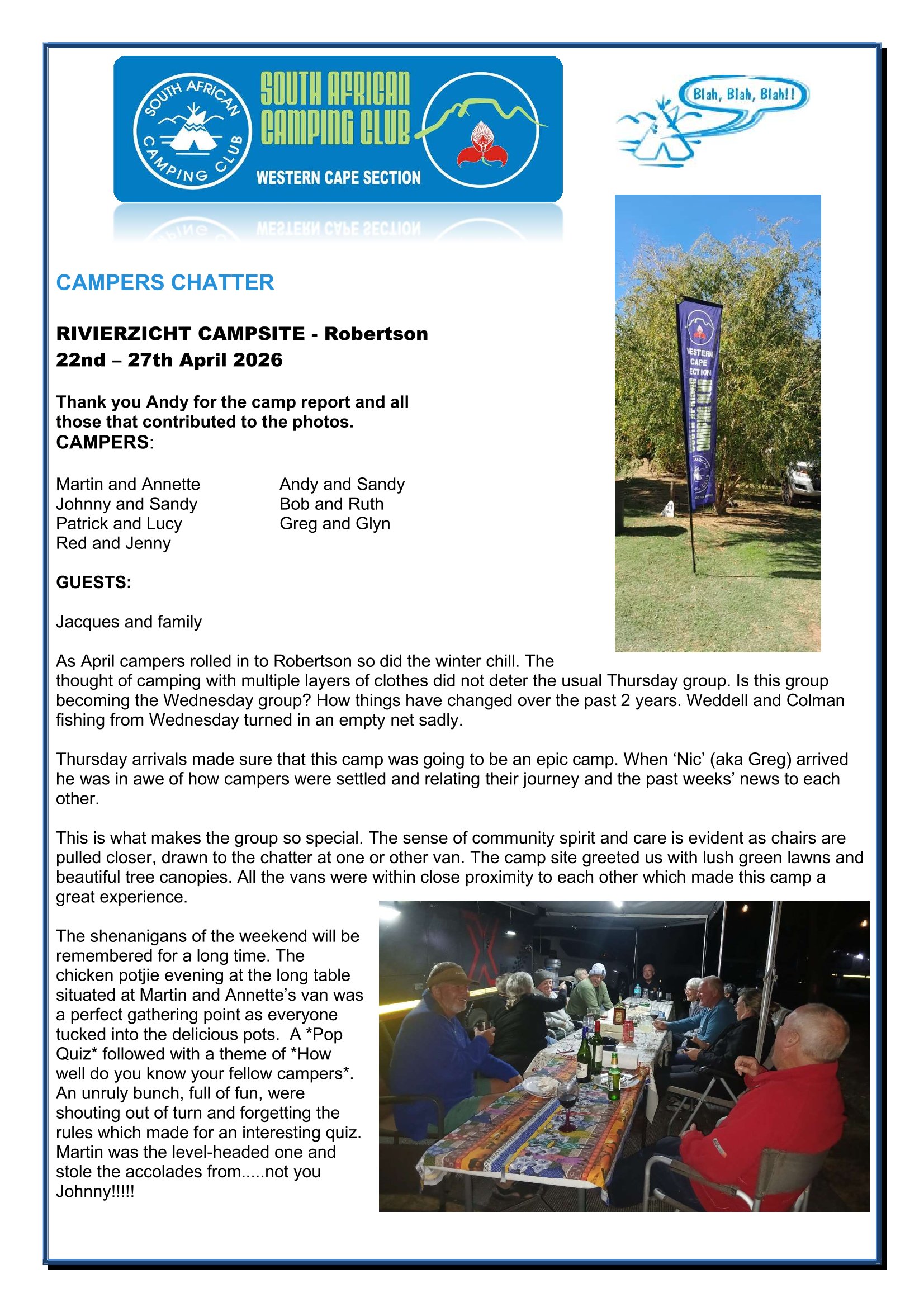 CAMPERS CHATTER - 2026-04-1